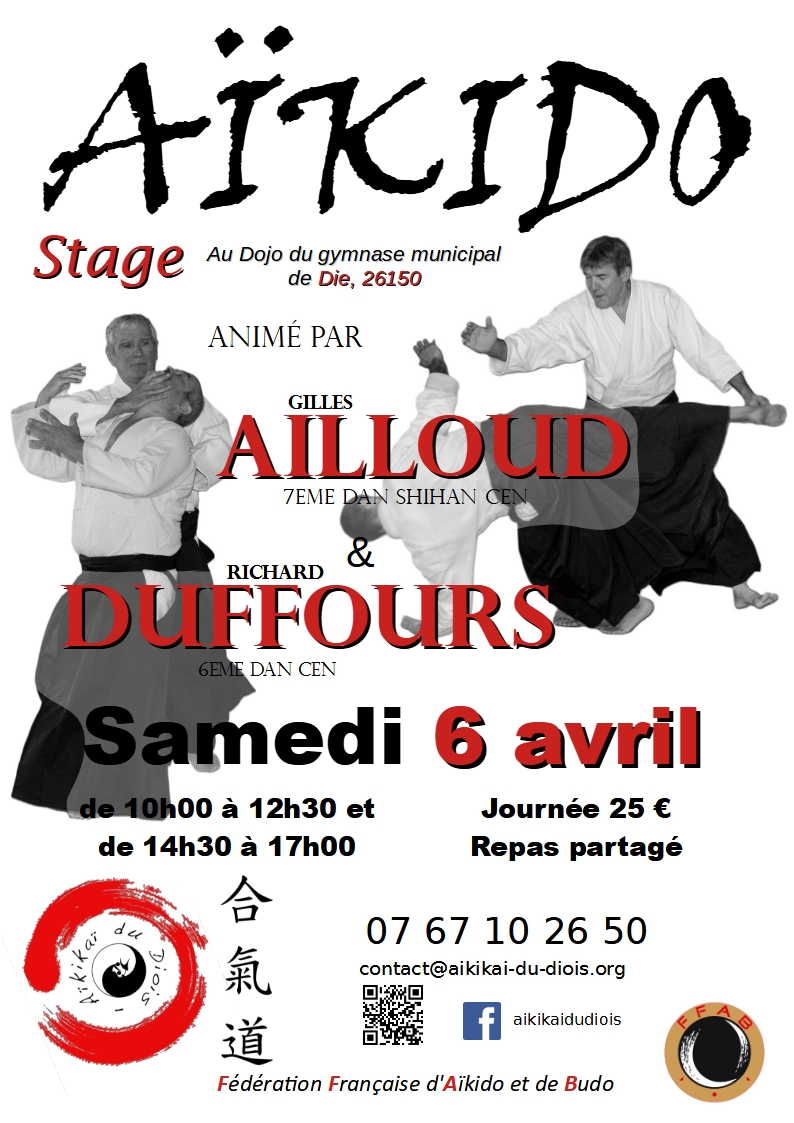 Stage de printemps avec Gilles AILLOUD Shihan &amp; Richard Duffours