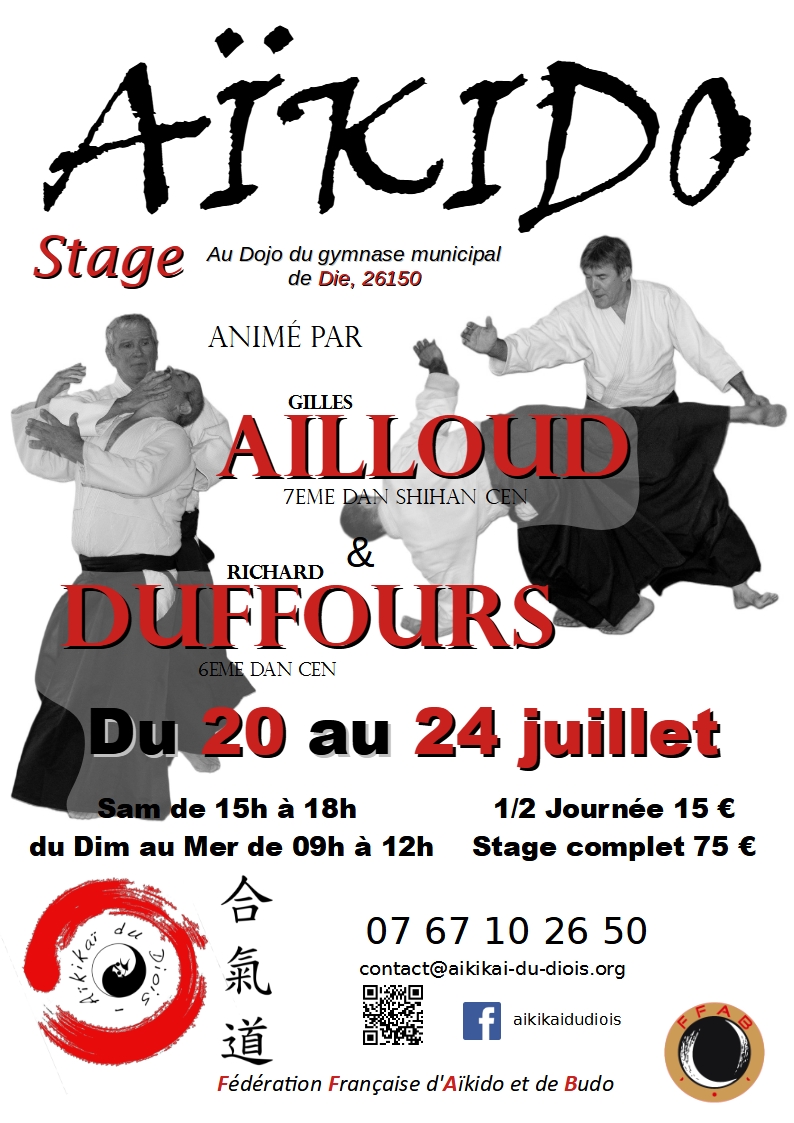 Stage d&#039;été avec Gilles AILLOUD Shihan &amp; Richard Duffours